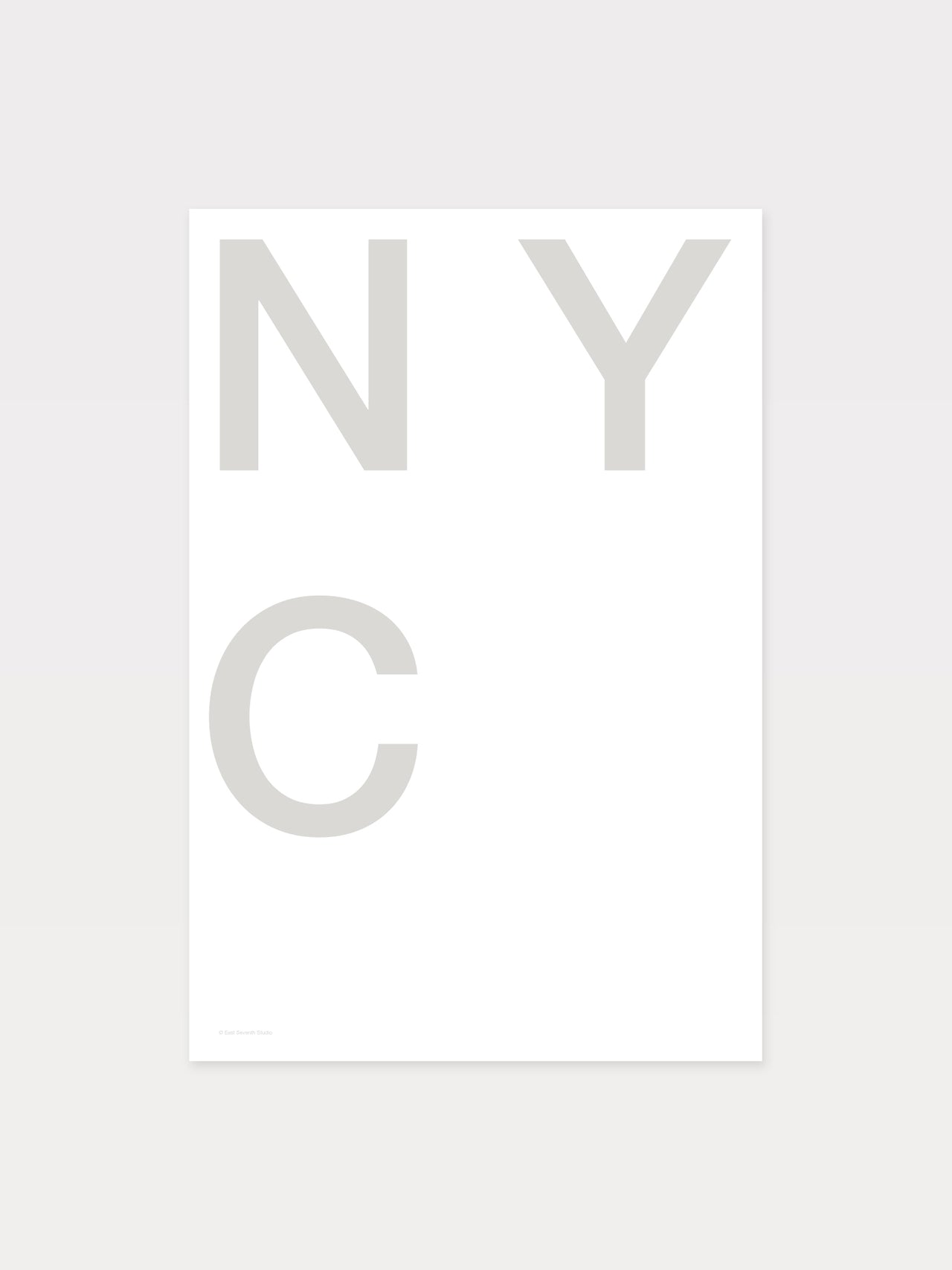 NYC (Grey on White)