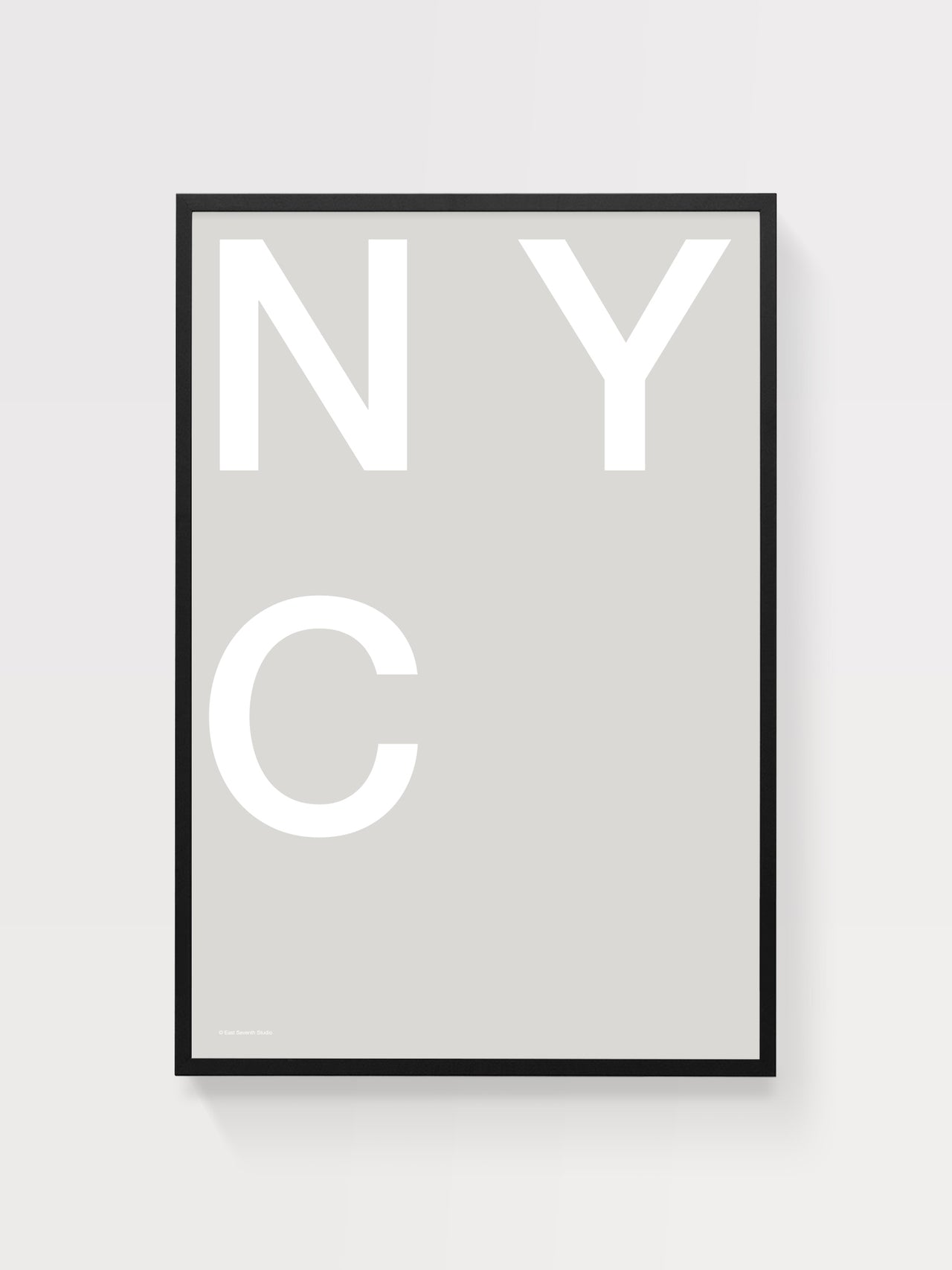 NYC (White on Grey)
