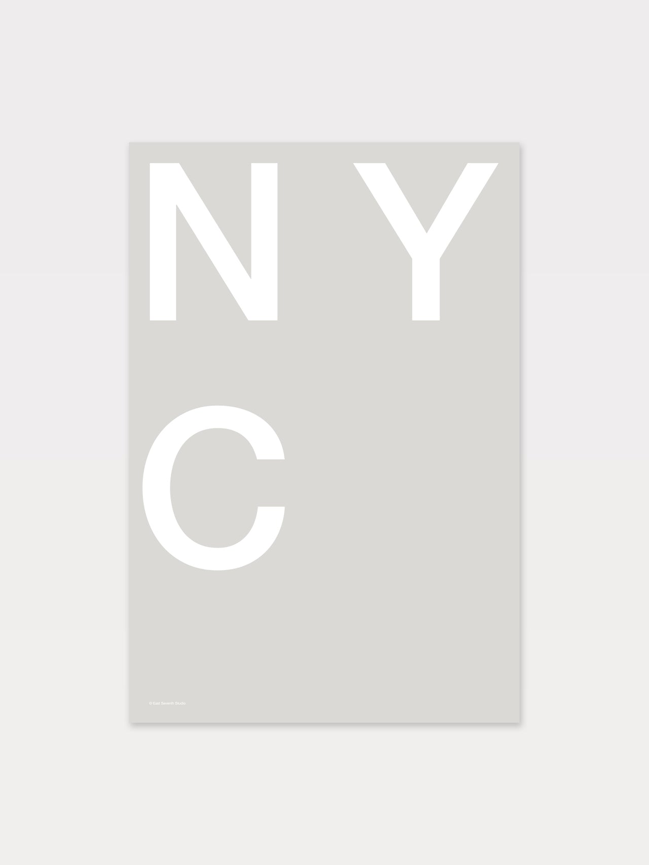 NYC (White on Grey)